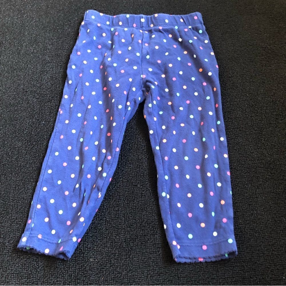 CARTER’S blue polka dots cupcake print pants pjs bottom size 24 months cotton
